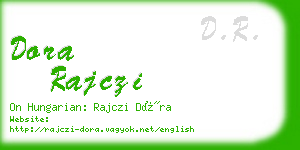 dora rajczi business card